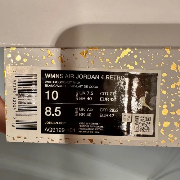 Women’s Air Jordan 4 Retro size 10 - Picture 10 of 10